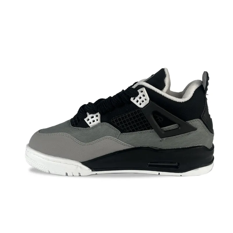 گالری تصاویر کتونی نایک جردن 4 مشکی سفید طوسی